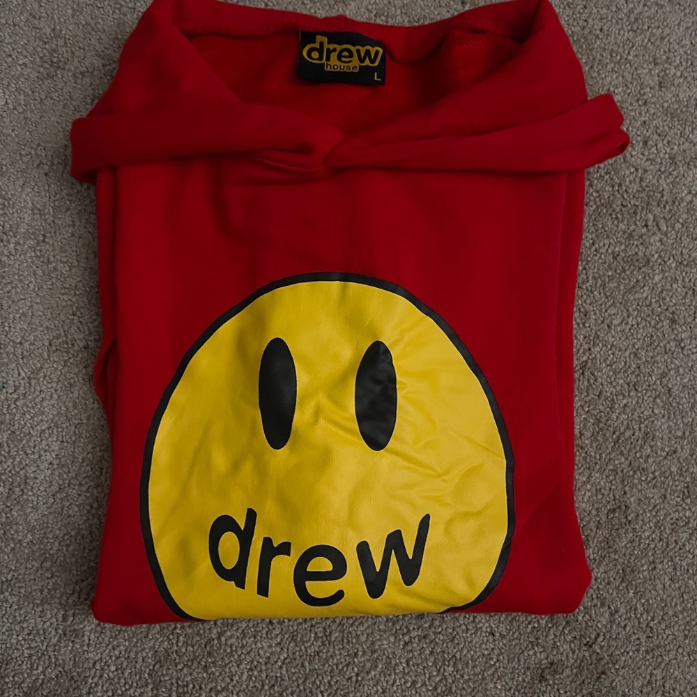 drew house Red and Yellow Smiley Sweater - Picture 4 of 4